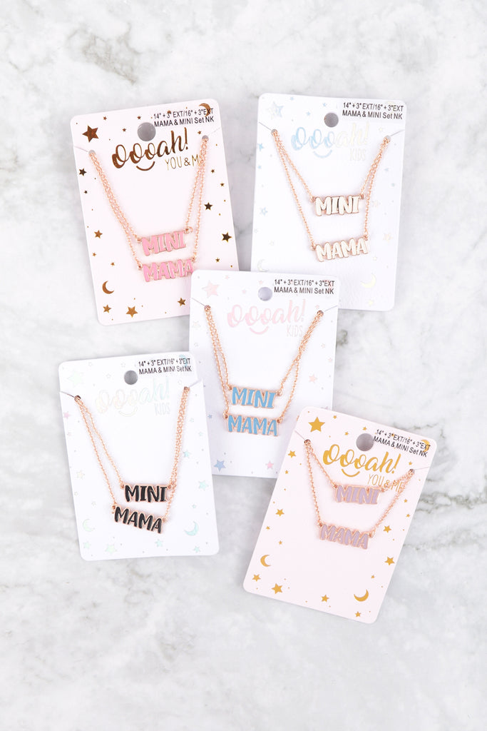 MAMA & MINI PERSONALIZED COLOR 2 SET NECKLACE