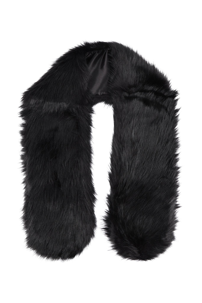 SCARF FURRY FAUX FUR PULL THROUGH
