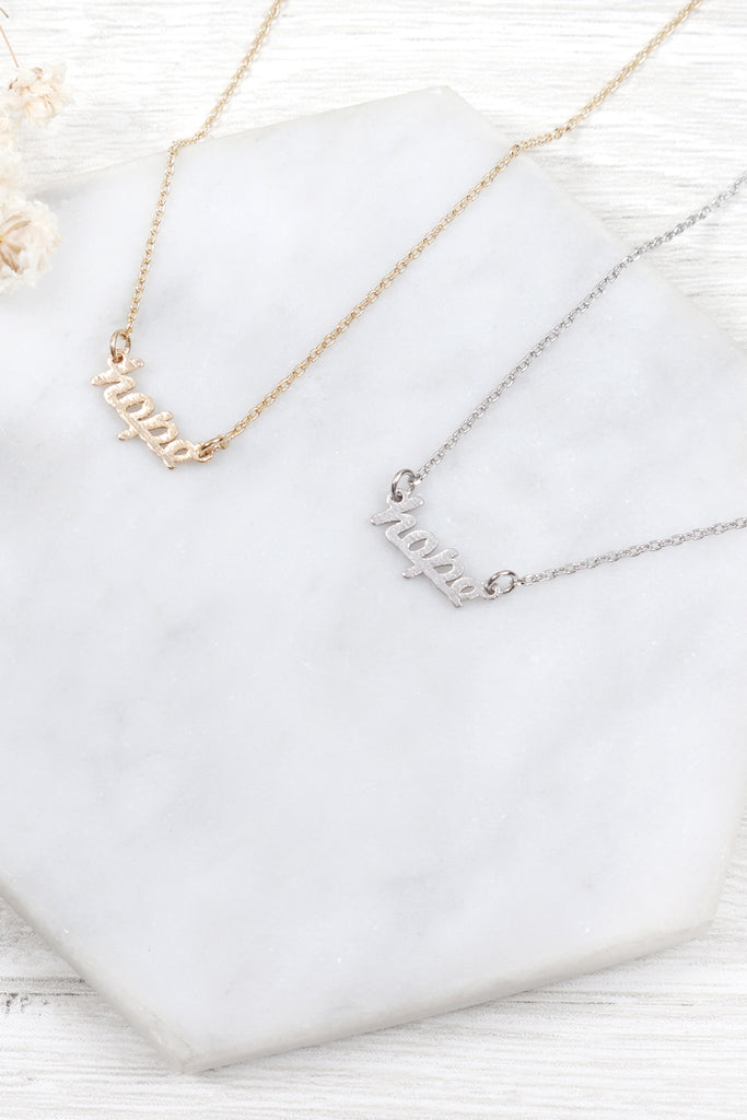 "HOPE" SCRIPT CHAIN NECKLACE