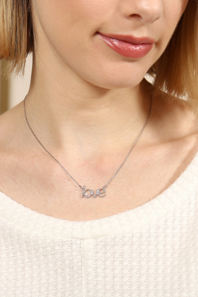 BALL TEXTURE "LOVE" NECKLACE