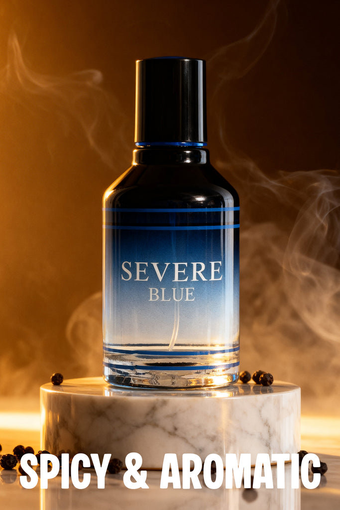 SEVERE BLUE POUR HOMME SPRAY PERFUME EAU DE PARFUM FOR MEN - 100ML/3.4FL.OZ.