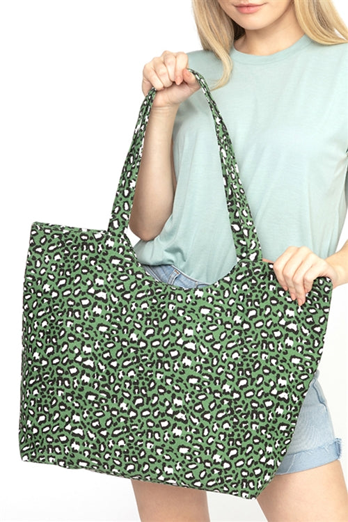 LEOPARD PRINT TOTE BAG