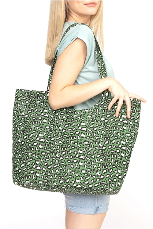 LEOPARD PRINT TOTE BAG
