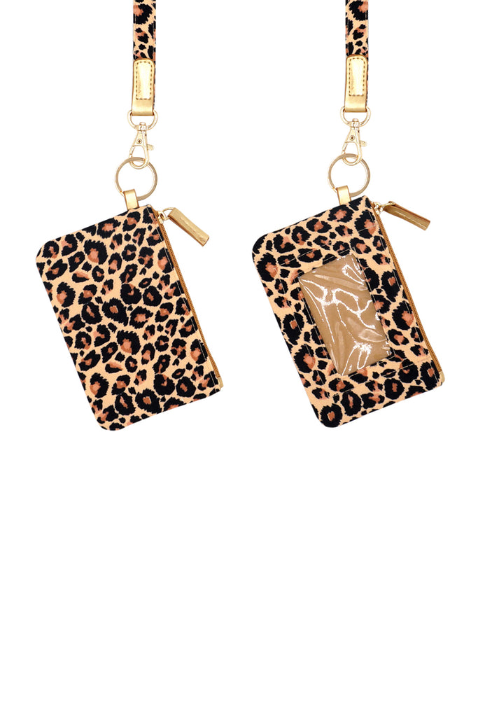 LEOPARD ID WALLET & DETACHABLE LANYARD