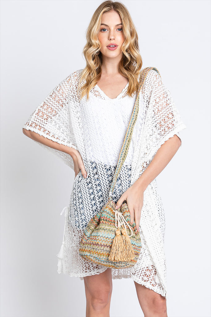 MULTI COLOR STRIPED BUCKET BAG