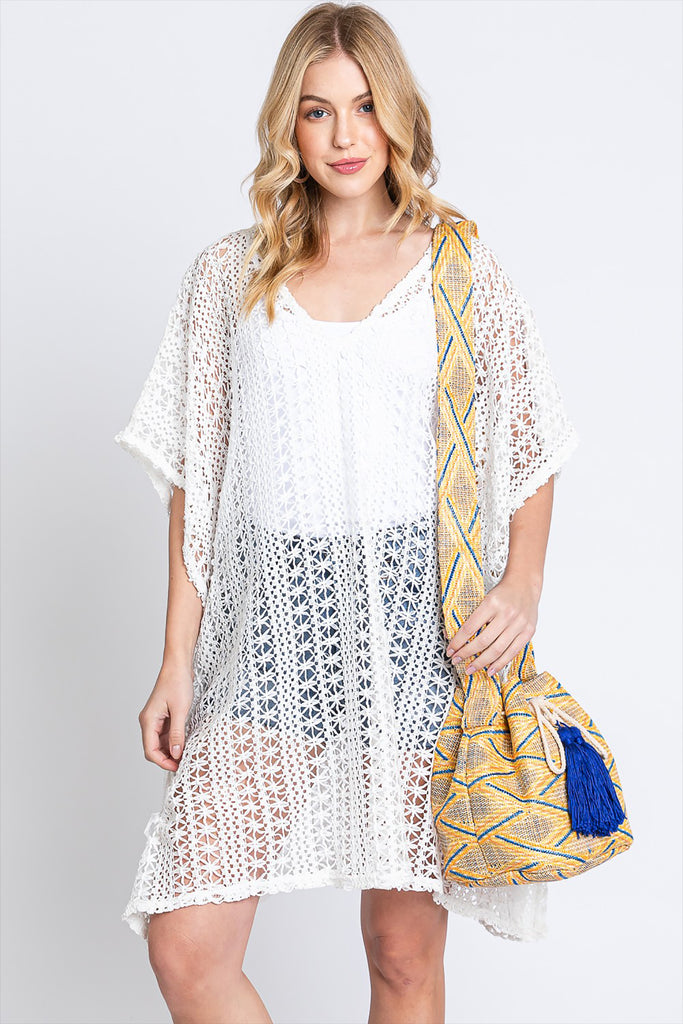 SOLID BUCKET BAG WITH AZTEC STRAP