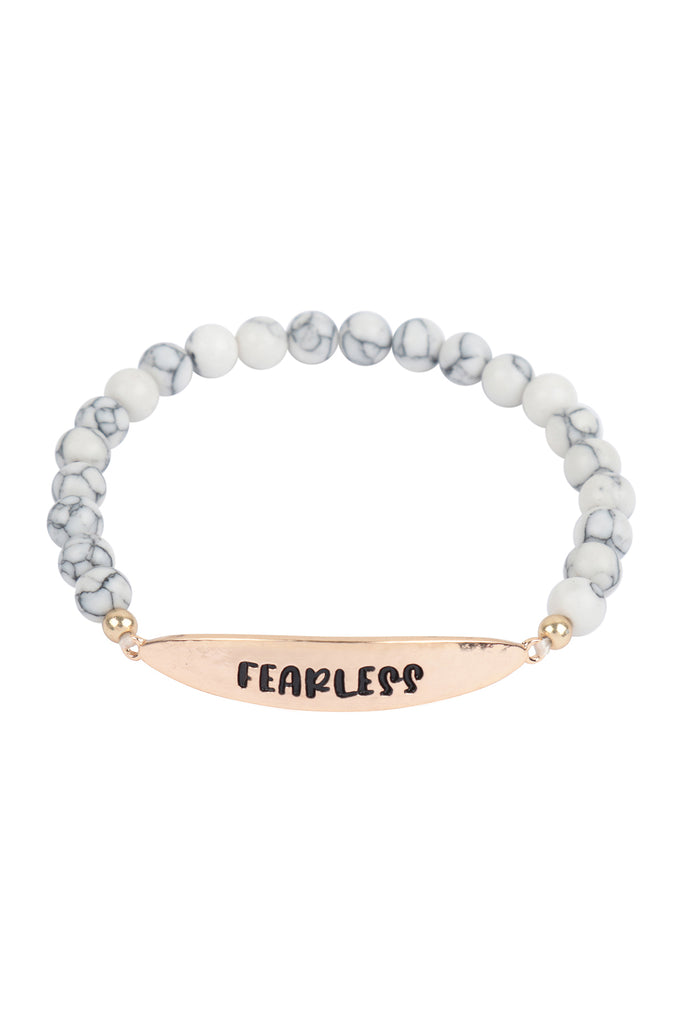 FEARLESS NATURAL STONE STRETCH BRACELET