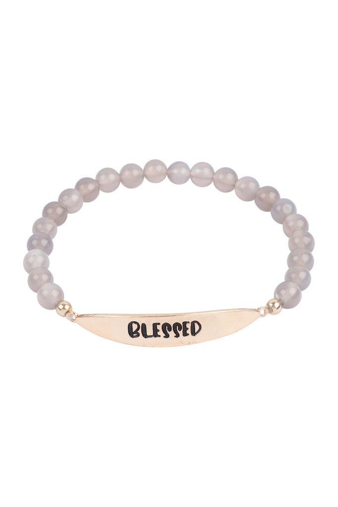 BLESSED NATURAL STONE STRETCH BRACELET