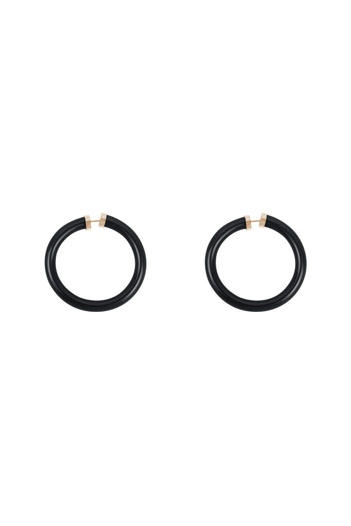 1.57" TUBE JELLY HOOP EARRINGS