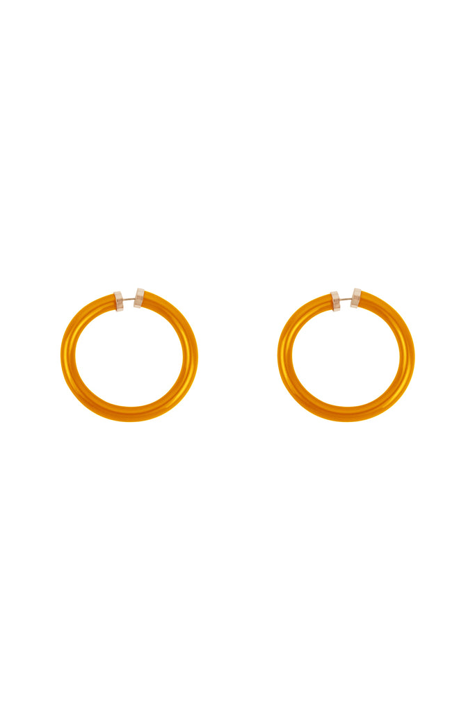 1.57" TUBE JELLY HOOP EARRINGS