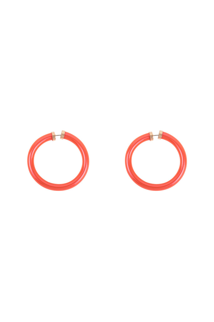 1.57" TUBE JELLY HOOP EARRINGS