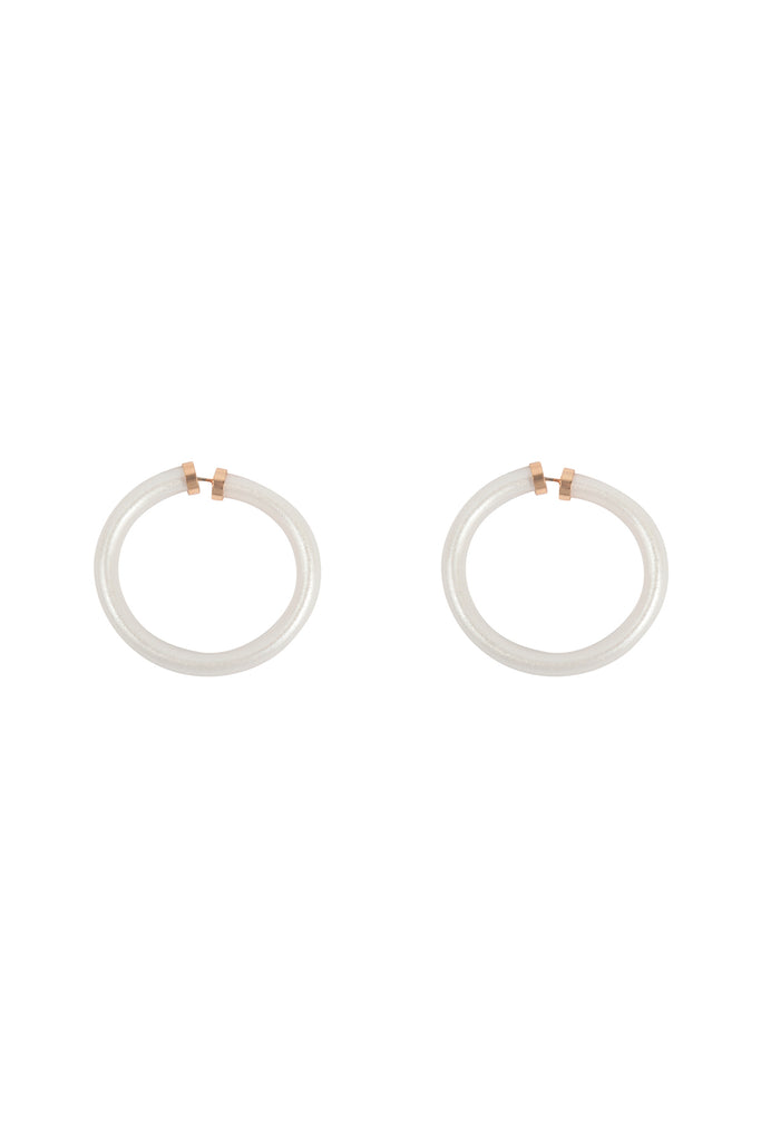 1.57" TUBE JELLY HOOP EARRINGS