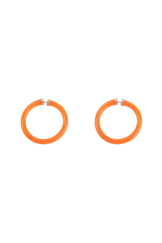 1.57" TUBE JELLY HOOP EARRINGS