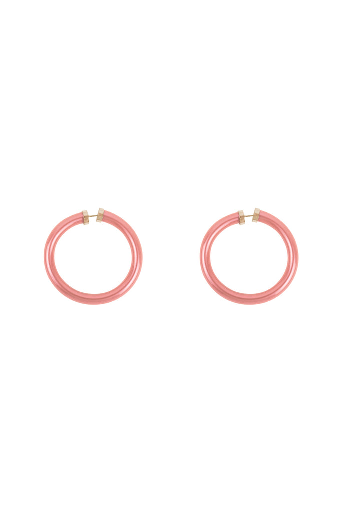 1.57" TUBE JELLY HOOP EARRINGS