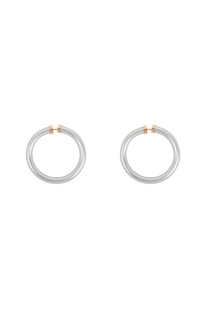 1.57" TUBE JELLY HOOP EARRINGS
