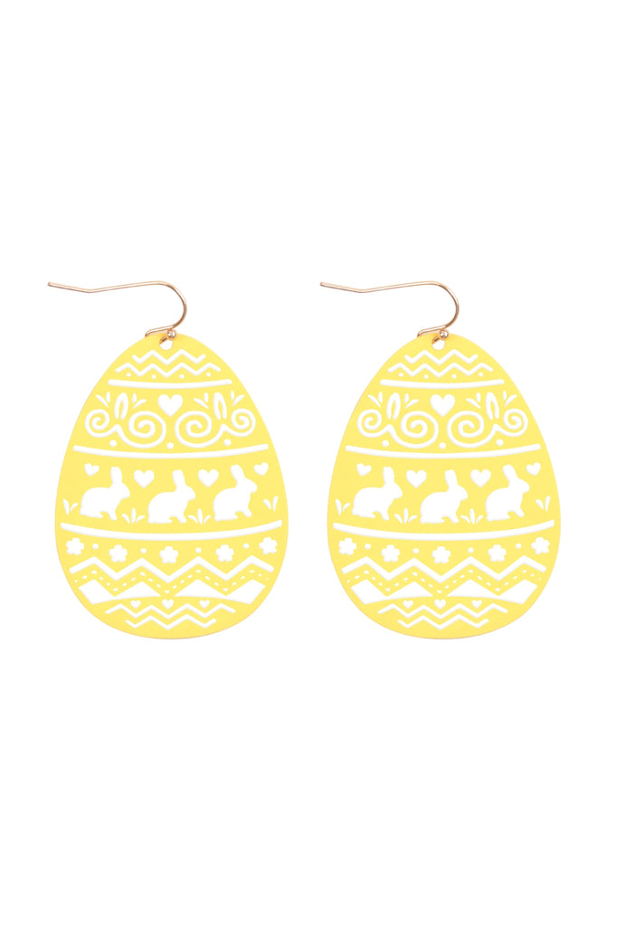 EASTER EGG FILIGREE COLORED LASER CUT EARRINGS