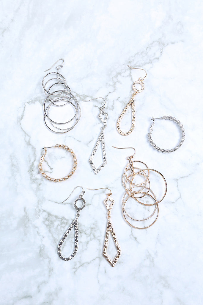 1.25" TWISTED PINCATCH HOOP EARRINGS