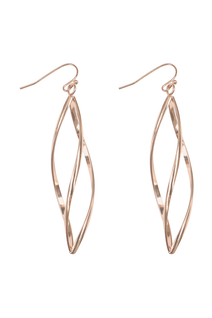 TWIST SIMPLE DROP HOOK EARRINGS