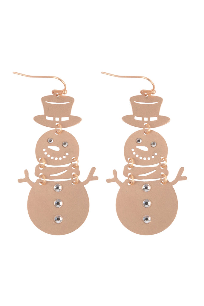 SNOWMAN FILIGREE FISH HOOK EARRINGS
