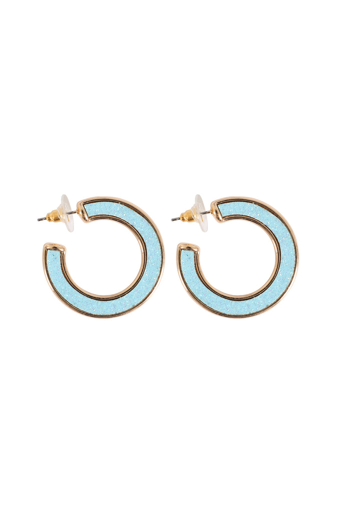 GLITTER FOAM HOOP EARRINGS