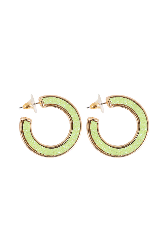 GLITTER FOAM HOOP EARRINGS