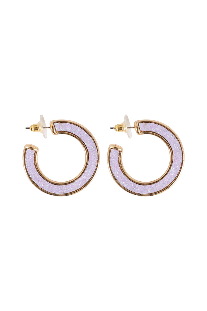 GLITTER FOAM HOOP EARRINGS