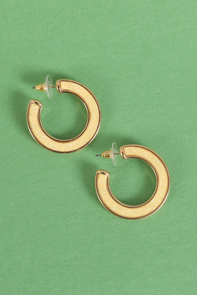 GLITTER FOAM HOOP EARRINGS