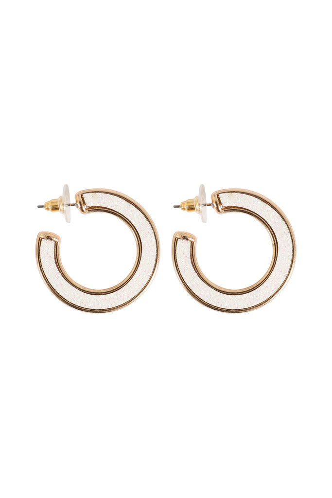 GLITTER FOAM HOOP EARRINGS