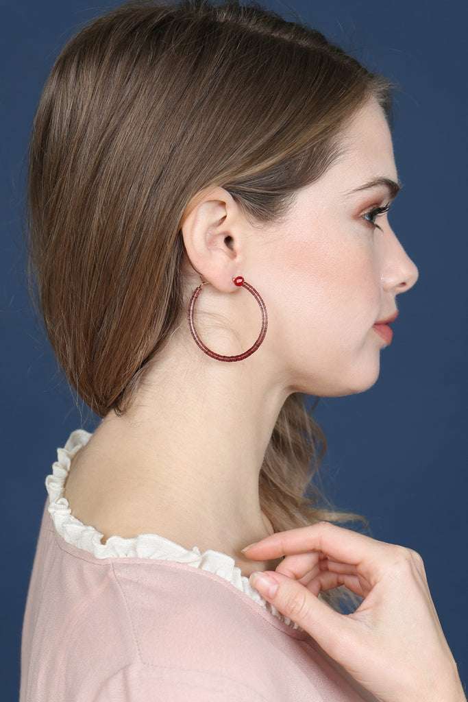TOGGLE HOOP EARRINGS