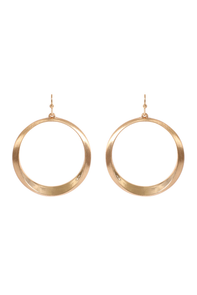 CIRCLE CAST HOOP DANGLE EARRINGS