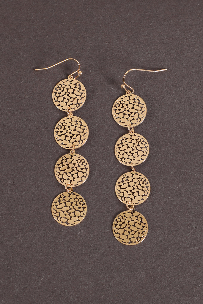 FOUR ROUND FILI DROP EARRINGS