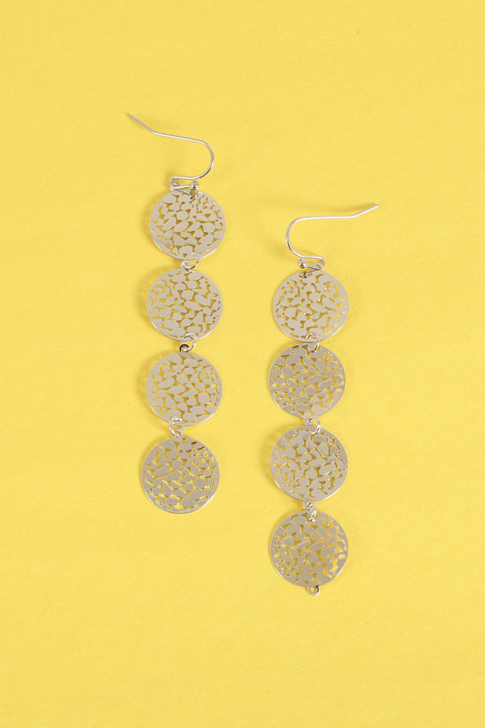 FOUR ROUND FILI DROP EARRINGS