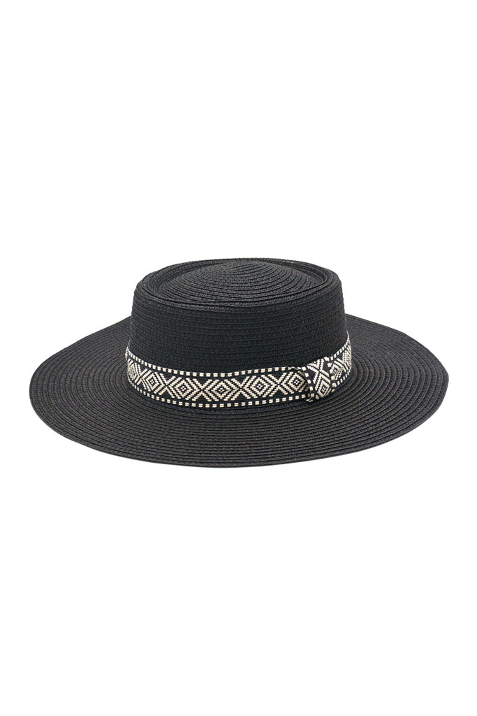 TRIBAL BAND FLAT TOP SUN HAT