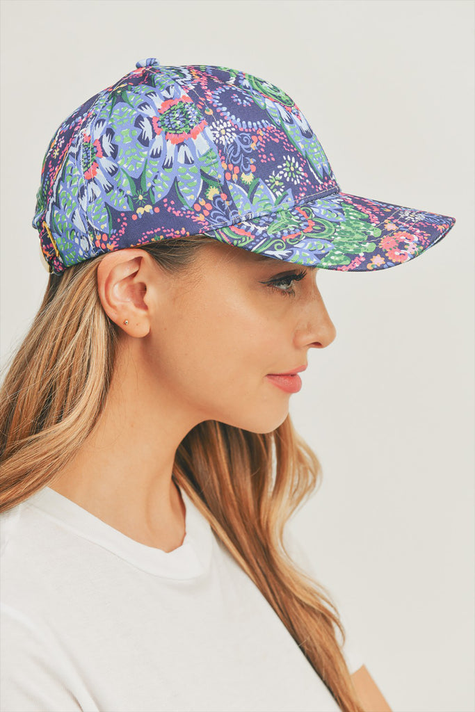 FLORAL PAISLEY, BASEBALL CAP
