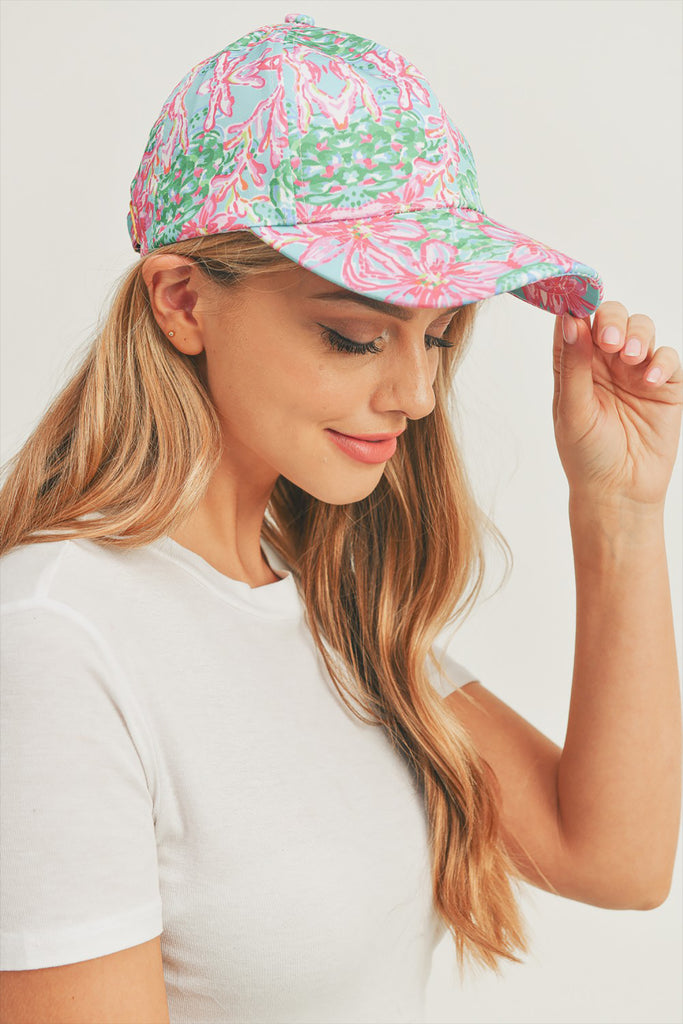 FLORAL PAISLEY, BASEBALL CAP