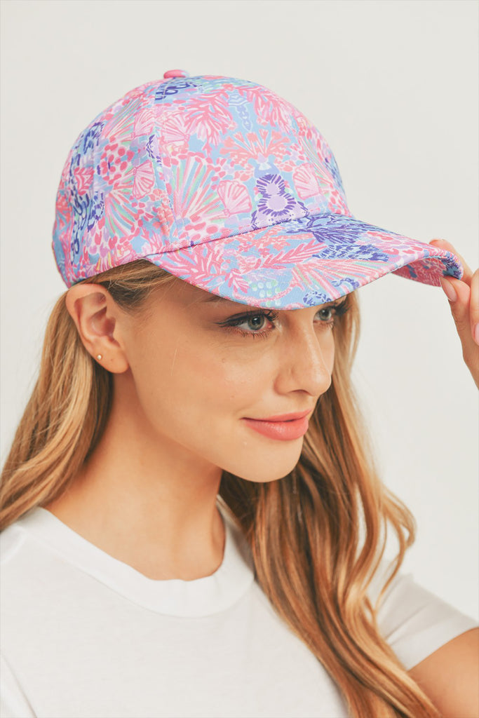 FLORAL PAISLEY, BASEBALL CAP