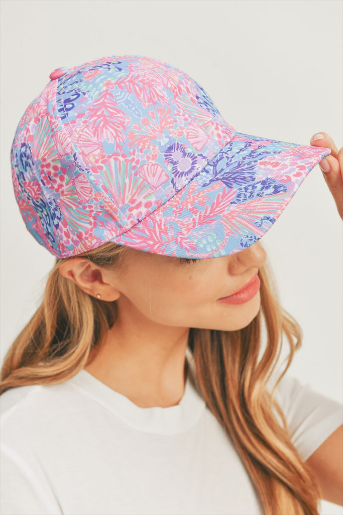 FLORAL PAISLEY, BASEBALL CAP