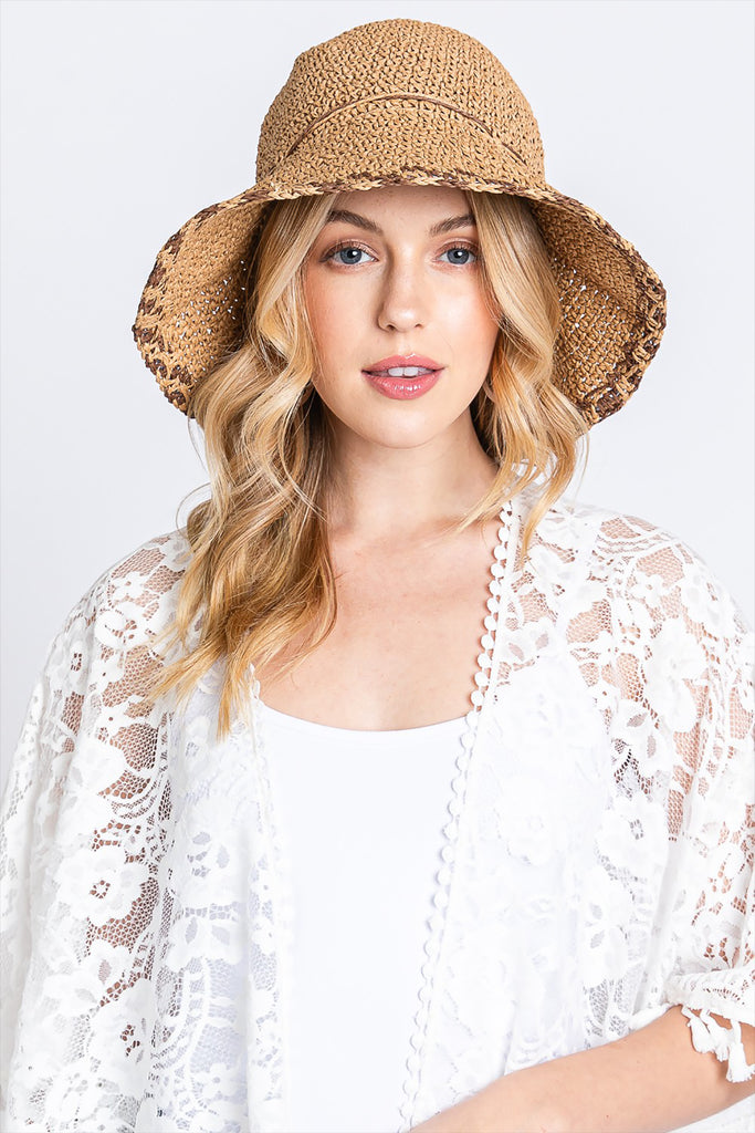 EDGE DETAILED STRAW BUCKET HAT