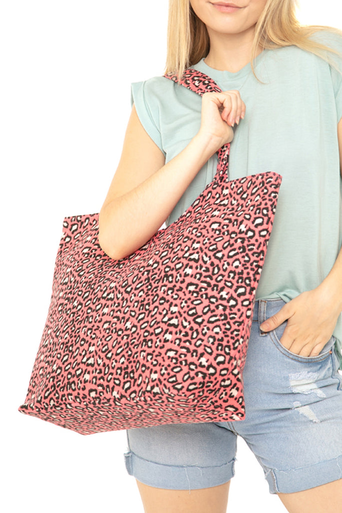 LEOPARD PRINT TOTE BAG