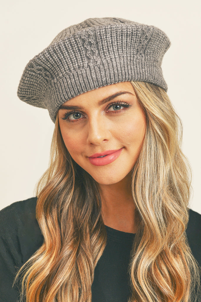 SOLID KNIT BERET