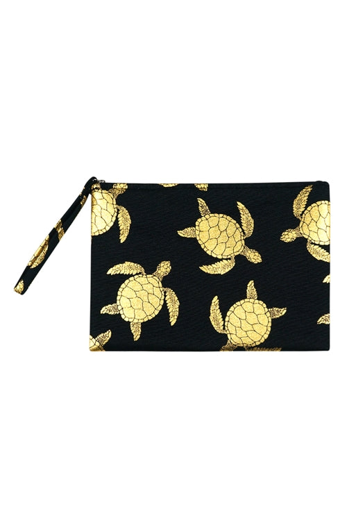 GOLD FOIL TURTLE POUCH BAG