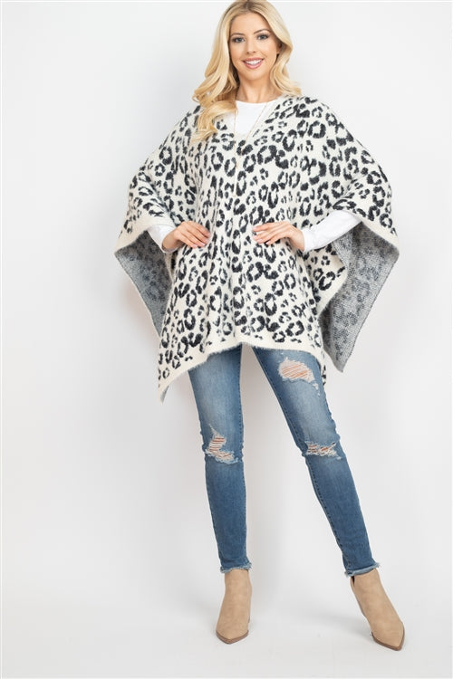 LEOPARD PRINT PONCHO