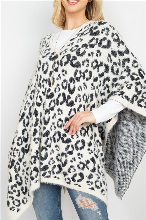 LEOPARD PRINT PONCHO