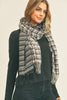 HOUNDSTOOTH CHEVRON TWO PATTERNS SCARF