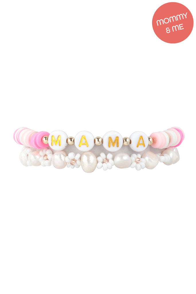 MAMA & MINI FIMO FLOWER BRACELET SET