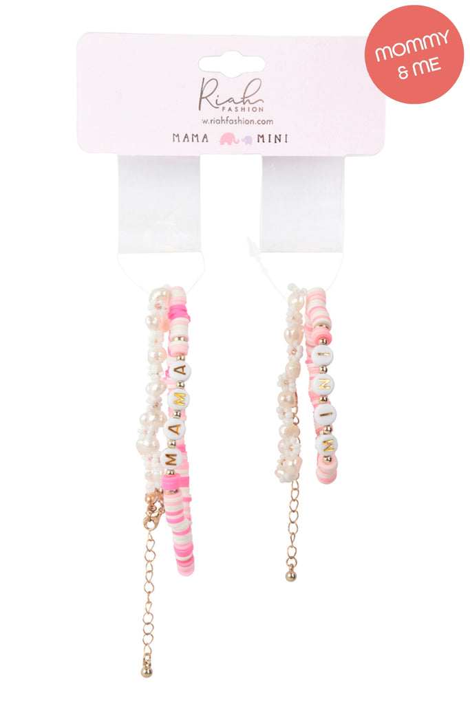 MAMA & MINI FIMO FLOWER BRACELET SET