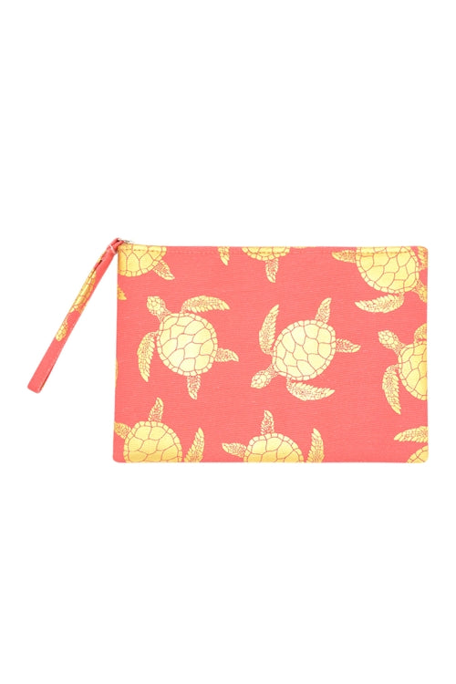GOLD FOIL TURTLE POUCH BAG