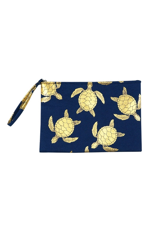 GOLD FOIL TURTLE POUCH BAG