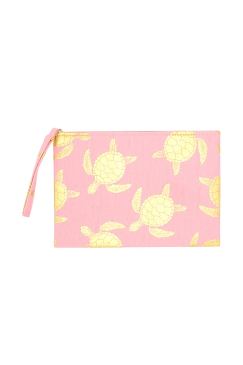 GOLD FOIL TURTLE POUCH BAG