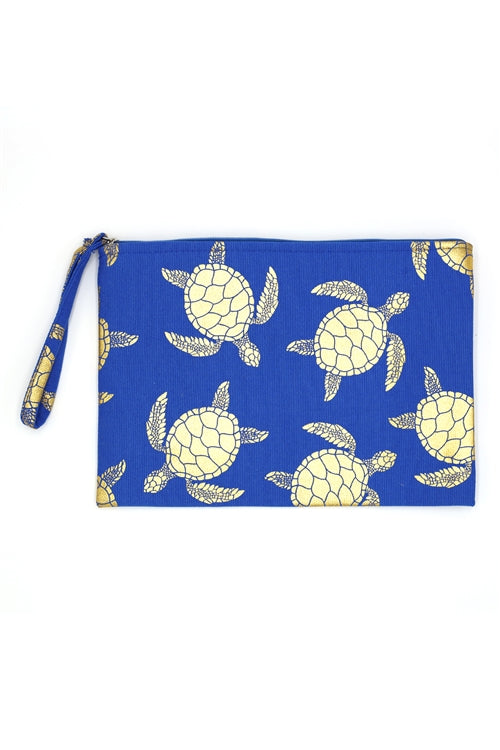 GOLD FOIL TURTLE POUCH BAG